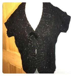 2/$30.   Skovhuus knit black sweater short sleeve